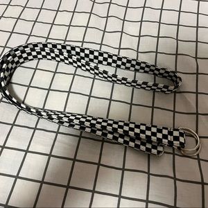 CHECKERED DOUBLE D BELT